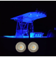 Single Pods Waterproof IP67 - Flat Surface LED Step/Stair/Deck  - LFLAT POLISHED STAINLESS STEEL LED COURTESY LIGHT- 12 volts - available n blue cool white and warm white color - WK-SS1FPSX - AZLED